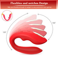 Kabelloser Ferngesteuerter Aufladbarer Tragbarer Vibrator für Frauen & Paare mit 10 Frequenzen Klitoris G-Punkt Stimulator - Geschenkbox