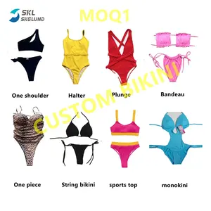 2022 MOQ 1 Custom Bikinis Cheap Price Custom Private Label Women Sexy Swimwear Beachwear Swimsuit Girl Custom Bikini Set
