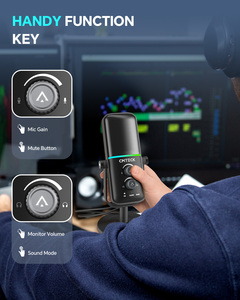 Microphone de jeu pour PC XM600 cardioïde et omnidirectionnel avec trois modes sonores et éclairage RVB pour le streaming et l'<span class=keywords><strong>enregistrement</strong></span> de podcasts - Product Image 4