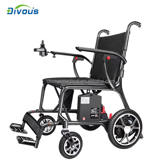 Hot Sales Ultra Light Foldable Lightweight Lithium Battery Fully Auto Folding Luxury Carbon Fiber Electric Wheelchair