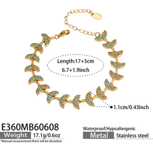 Luxuriöses Nischen-Schmuckset mit Imitationsperlen-Armband für Damen, Edelstahl mit 18k <span class=keywords><strong>Gold</strong></span> Beschichtung, Modische Armbänder - Product Image 5