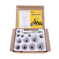 Ensemble de 32 ventouses de thérapie avec pompe, kit professionnel de ventouses chinoises pour points d'acupuncture, Hijama pour massage par ventouses