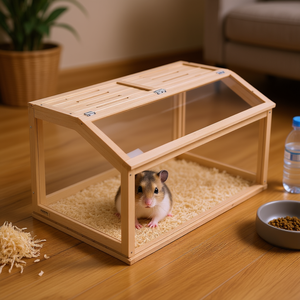 Cage à hamster en bois VEVOR, 40x45 pouces, rectangulaire transparente, pour petits animaux, utilisation en intérieur - Product Image 2