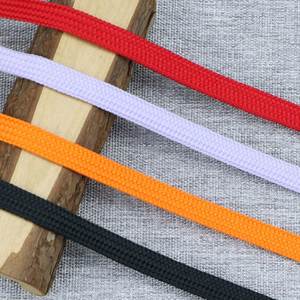 เชือกถักแบนโพลีเอสเตอร์เคลือบแว็กซ์ขนาด 7 มม. สีตามสั่ง สำหรับเชือกรองเท้า กระเป๋า และสิ่งทอภายในบ้าน - Product Image 1