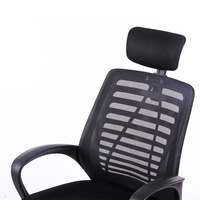 Chaise de bureau pivotante de direction en tissu à dossier haut Luxury FlameGlow B41 avec appui-tête réglable, design moderne pour bureau à domicile et salle de conférence