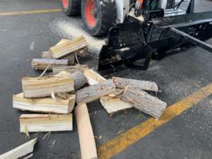 RSW400 skid steer divisor de troncos de leña de madera procesador para cargadora de ruedas de tractor/excavadora - Product Image 6