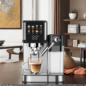 <span class=keywords><strong>Cafetera</strong></span> espresso <span class=keywords><strong>italiana</strong></span> 5 en 1 con tanque de leche <span class=keywords><strong>Cafetera</strong></span> de <span class=keywords><strong>acero</strong></span> <span class=keywords><strong>inoxidable</strong></span> de 19 bares Electrodoméstico de cocina para el hogar - Product Image 1