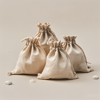 Sac en toile de jute avec impression de logo personnalisé sac d'emballage à cordon café cacao alimentaire cadeau de Noël pochette en lin de jute