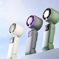 Mini ventilateur portable rechargeable USB 2000 mAh avec écran LED, réglable, refroidissement par compression de glace, électrique/à piles