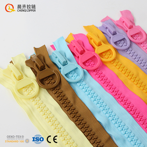 Vente directe d'usine 25cm (32 résine POM) grandes dents en plastique <span class=keywords><strong>fermeture</strong></span> <span class=keywords><strong>éclair</strong></span> en caoutchouc 20 # haut bas arrêt vêtements durables bagages - Product Image 4