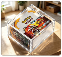 Boîte en acrylique Aooster, 5 mm, 100 % anti-UV avec aimant N52, bord biseauté à 45 degrés sans joint, certifiée CE pour l'affichage des cartes TCG