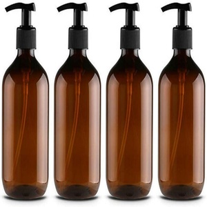 Custom 100ml 200ml 300ml 400ml 500ml Amber Green Plastic PET <b>Shampoo</b> <b>Bottle</b> Hair Oil <b>Bottle</b> With Lotion <b>Pump</b> - Product Image 1