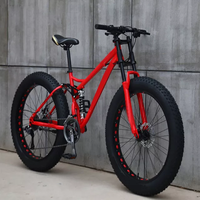 Erkek Büyük Kar Lastiği Bisikleti 26 inç Dağ Bisikletleri Kalın Lastikler 4.0 Fatbike Süspansiyonlu Maşa ile Bisikletler