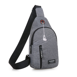 Bolsa peitoral masculina, bolsa de peito impermeável para homens, de ombro, de lona - Product Image 1