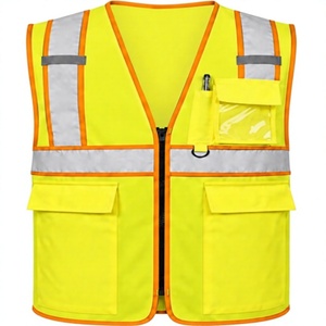 เสื้อกั๊กนิรภัยสะท้อนแสงสีเขียวสำหรับงานก่อสร้างและอุตสาหกรรม ผลิตแบบ OEM/ODM ขายส่งสำหรับทุกเพศ - Product Image 3