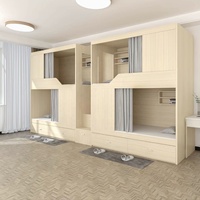 Système d'hôtels modernes de luxe, lit de dortoir en contreplaqué E1, cabine de couchage privée, installation facile, 30 jours