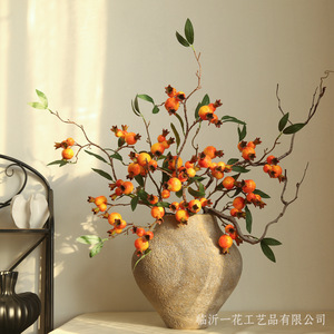 Bouquet de fleurs artificielles Yihua en forme de grenade, en soie, pour décoration intérieure, style moderne et simple, pour bureau ou balcon - Product Image 4