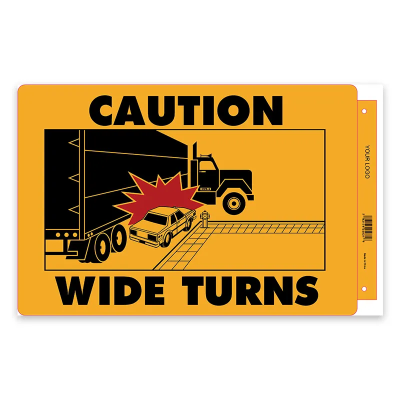 Voorzichtigheid Breed Gaat Truck Decal Met Vrachtwagen En Auto Grafische Rijden Waarschuwing Decals Breed Gaat Sticker