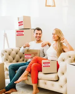 100 gói lớn dán dễ vỡ-Chất kết dính mạnh mẽ, xử lý với nhãn chăm sóc để vận chuyển và di chuyển an toàn, cảnh báo - Product Image 5