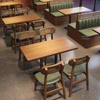 Ensemble de canapés modernes en bois massif pour restaurants commerciaux, salons de thé, restaurants chinois occidentaux, snack-bars et salons de thé au lait