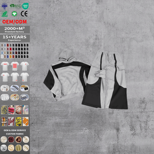 Conjunto de Ropa Urbana Vintage para Hombre, Sudadera con Capucha Transpirable y Ecológica para Invierno, Pantalones Deportivos de Pierna Ancha Bordados - Product Image 1