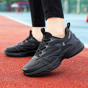 Baskets décontractées pour femmes, très vendues, en PU, à semelle épaisse, amortissantes, confortables, rehaussantes, pour la marche urbaine en automne - Product Image 4