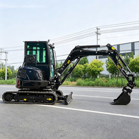 Excavatrices 3,5T, 1T, 2T, 3T, machine hydraulique sur chenilles, moteur diesel, CE EPA, mini-pelle compacte pour travaux de terrassement