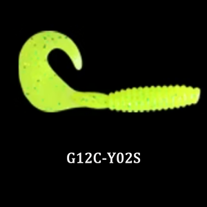 Señuelo de Pesca con Forma de Gusano, Cola Rizada, 60mm, 2.4g, Hundimiento Lento, Suave, 14 Piezas - Product Image 3