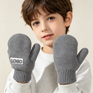 Mitaines d'hiver isolées en acrylique/coton pour enfants/adultes, mitaines thermiques coupe-vent, mitaines épaisses en tricot pour le ski et les activités de plein air - Product Image 6