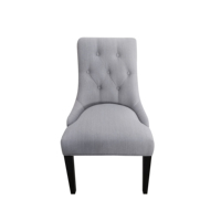 Chaise de salle à manger classique pour café commercial et résidentiel, avec dossier haut, rembourrée, pour hôtel et restaurant, avec pieds en bois