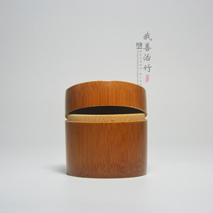 <b>Bamboo</b> Tea Caddy Small Portable Travel Storage <b>Container</b> With <b>Bamboo</b> Lid For Tea Preservation Chongqing Made - Product Image 5