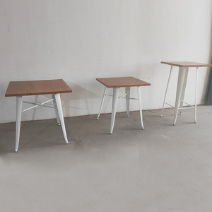 鉄製ダイニングチェア背もたれ付き工業スタイル屋外バーベキュー & カフェミルクティーショップ家庭用家具用ハイバーチェア - Product Image 4