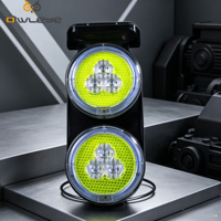 Feux de signalisation solaires à LED pour cônes de circulation avec feuille réfléchissante 3M, balise de sécurité clignotante en ABS PC pour travaux routiers