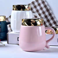 Tasse en céramique en nid d'abeille de 460ml avec infuseur et couvercle thermique Couvercle miroir Tasse à thé Essentiels de bureau pour Instagram et TikTok
