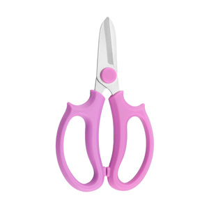 Petites cisailles de jardinage en acier inoxydable à lame dentelée, manche en plastique, coupe-plantes manuel, fournisseur de ciseaux de jardin - Product Image 1