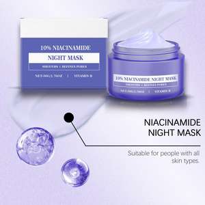 Masque hydratant de nuit à la niacinamide, éclaircit les taches brunes, hydrate en profondeur, retient l'hydratation, tous types de peau, utilisation de nuit sans rinçage, 60g - Product Image 4