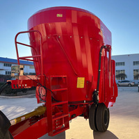 Mélangeur TMR à vis verticale de 12 mètres cubes, entraîné par la prise de force du tracteur, machine à mélanger l'alimentation des bovins, haute capacité, utilisation agricole