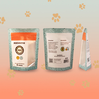 Sac en mylar à fermeture éclair pour nourriture pour animaux de compagnie, refermable, thermoscellable, sac d'emballage Doypack avec fenêtre transparente