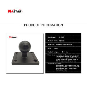 Support de téléphone pour tableau de bord de voiture, support fixe en aluminium pour <span class=keywords><strong>moto</strong></span>, tête de rotule, base carrée de 1 pouce, support de téléphone pour Ram - Product Image 3