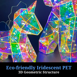 Figura de Unicornio Iridiscente 3D, Escultura Animal Holográfica Prismática, Centro de Mesa Luminoso para Decoración Moderna del Hogar, Venta al Por Mayor - Product Image 4