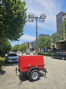 Nhà Máy Bán Hàng Trực Tiếp Xách Tay LED Chiếu Sáng Diesel Trailer Ánh Sáng Tháp Chiếu Sáng Khẩn Cấp 7M Manual Mast - Product Image 5