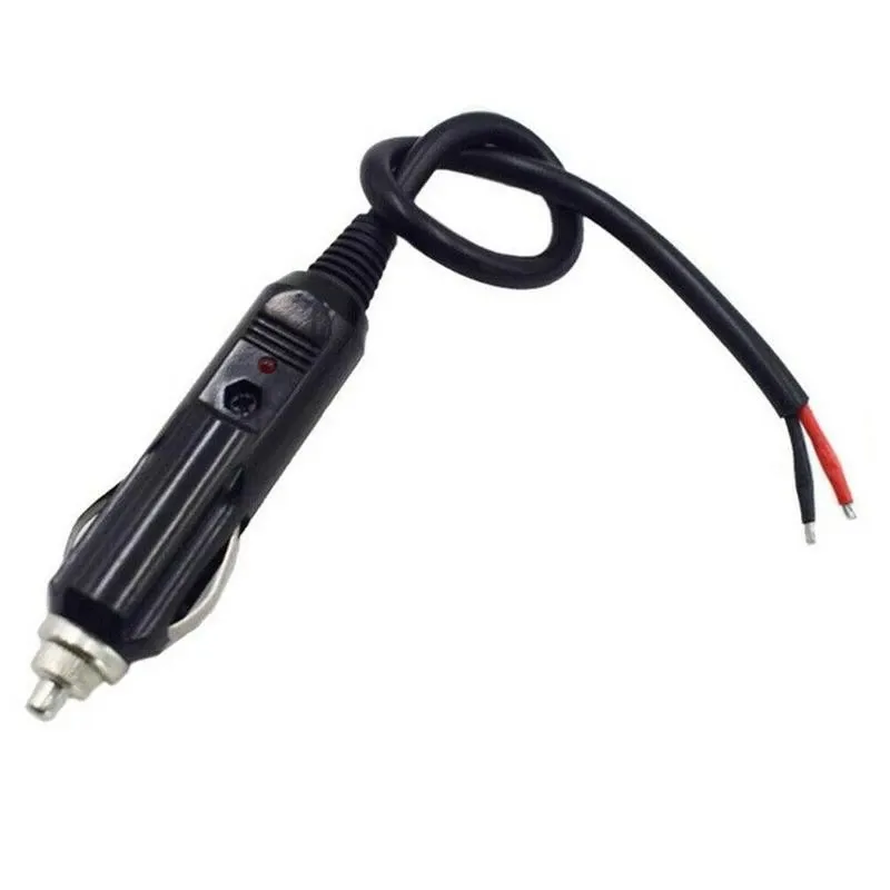 Acendedor de cigarro automotivo, alta qualidade, 12v, 24v, 20a, macho, adaptador de tomada, conector