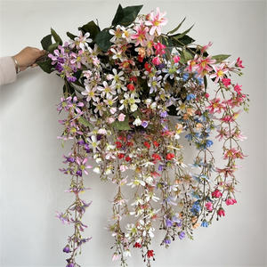 Planta trepadora de jazmín suelto falso recién colgante 4 tenedores jazmín llorón Artificial para techo - Product Image 1