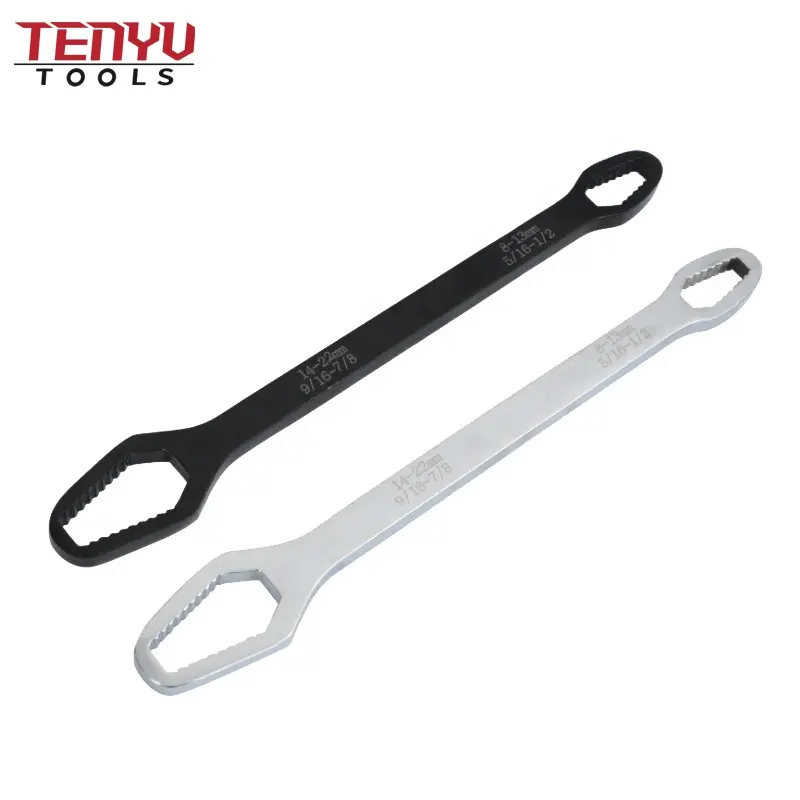 Double Ended Multifunctional Self Tightening Labor Saving Wrench Manufacturer Hand Repair Tools for 8-22mm Screw Bolts