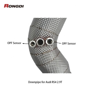 SUS304 Downpipe for Audi RS4/RS5 B9/B9.5 2.9T 2021 With Heat Shield & OPF Sensor Exhaust Downpipe - Product Image 3