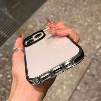 Coque de téléphone transparente de luxe pour iPhone 16 15 14 13 12 11 Pro Max X Xs Max XR Housse en TPU souple transparente antichoc