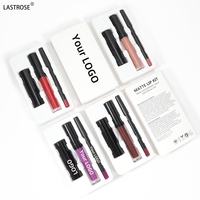 Rouge à lèvres imperméable 3 en 1 Brillant à lèvres mat à haute teneur en pigment Lip Liner Nude Vegan Liquid Lip Kit Private Label Lipgloss Makeup Set