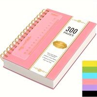Carnet A5 personnalisé avec reliure spirale et couture filaire, journal personnel 300 pages, règle, papier 100 g/m² avec transfert de couleur