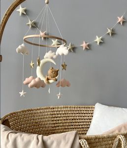 Guirnalda de fieltro de estrella decoración de dormitorio de bebé Bandera de estrella <span class=keywords><strong>beige</strong></span> de oro blanco - Product Image 5