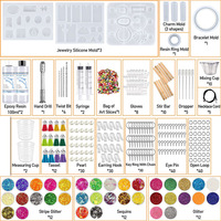 Kit de Résine Époxy Cristal Transparent LifeTop Complet pour Boucles d'Oreilles, Matériel DIY et Moules